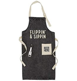 Mudpie Apron, "Flippin & Sippin"