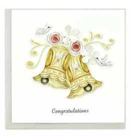 Quilling Card Greeting Card, Quill - Wedding, Bells, 6x6