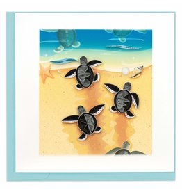 Quilling Card Greeting Card, Quill - Everyday, BABY Sea Turtles, 6x6*