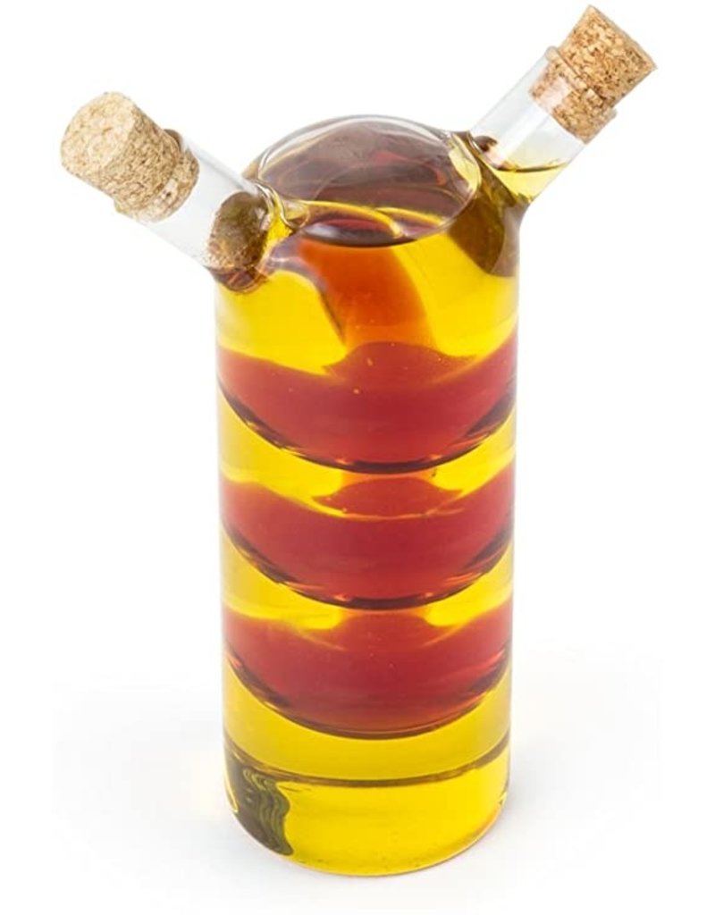 Foxrun Oil and Vinegar Bottle, Intertwined Bubbles