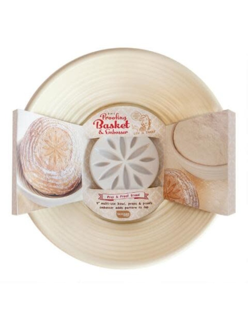 Talisman Talisman Bread Proofing Basket and Embosser, round, 9"