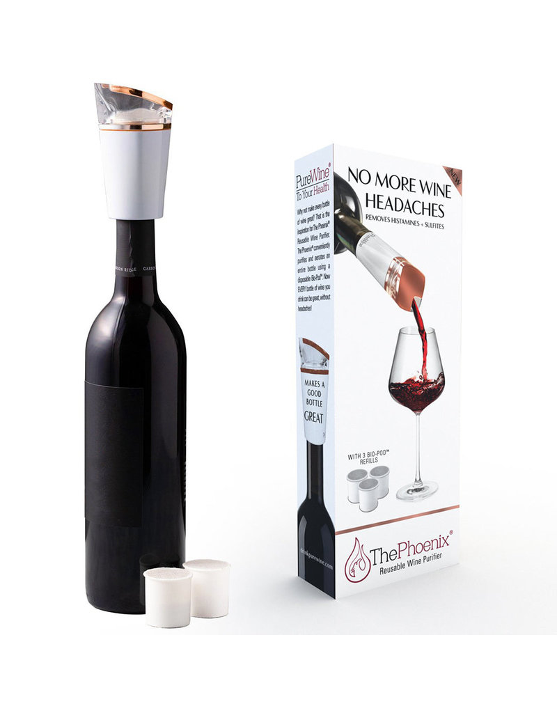 "Phoenix" NoHeadache Reusable Wine Purifier With 3 Filters Cook on Bay