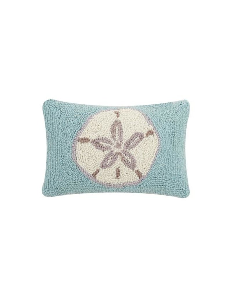 Sand Dollar Hooked Pillow, 12x8