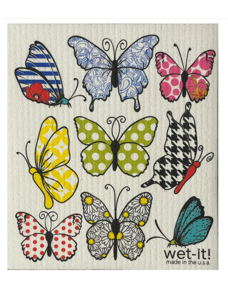 Wet-It Swedish Dish Cloth Butterflies