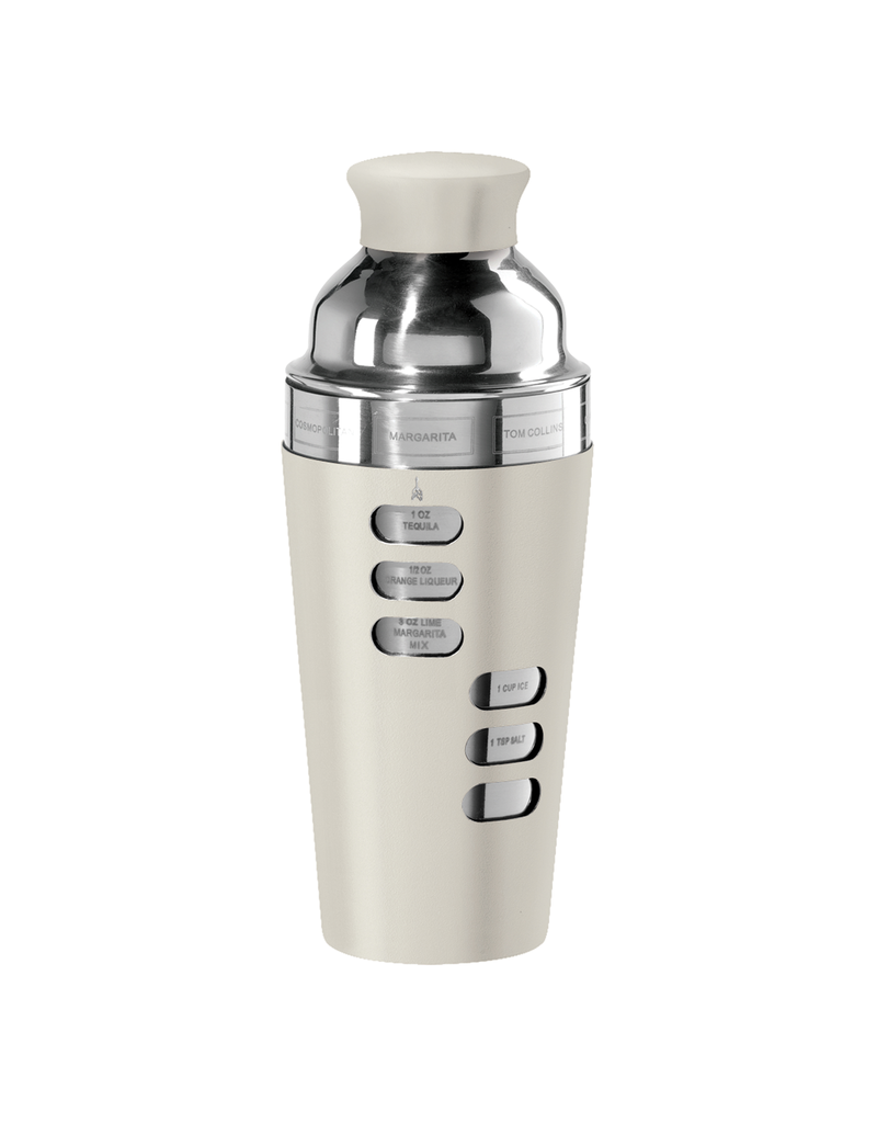 Oggi Stainless 8 Recipe Cocktail Shaker, gray, 23oz