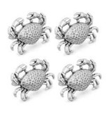 Supreme Housewares Crab Napkin Rings, Set of 4, zinc+stainless