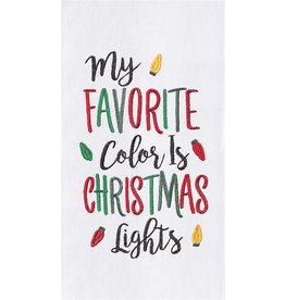 C and F Home Holiday Dish Towel, Christmas Lights Colors