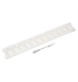 Mudpie Ceramic 12 Deviled Egg Tray With Fork, 19.5"