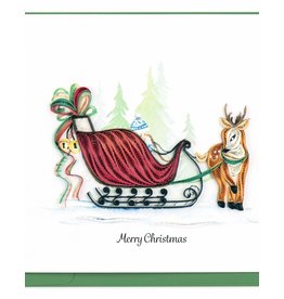 Holiday Greeting Card, Quill - Sleigh Ride, 6x6