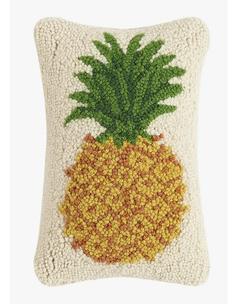 Pineapple Hooked Pillow, 12x8