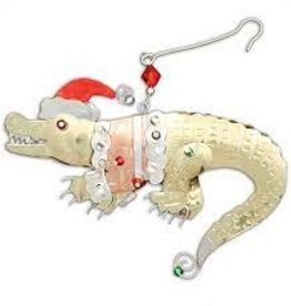 Pilgrim Imports Ornament, Santa Alligator, Nickel-Copper-Brass