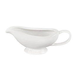 Le Creuset Stoneware Heritage Gravy Boat, WHITE