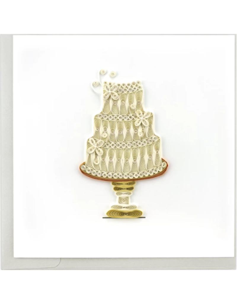 Greeting Card, Quill - Wedding, Cake, 6x6 disc