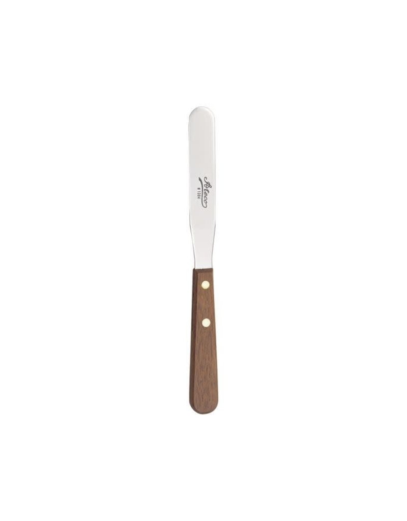 Harold Imports Ateco Wooden Handle Icing Spatula, 4in