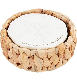 Mudpie Sand Dollar Coasters, 5 Pc Set