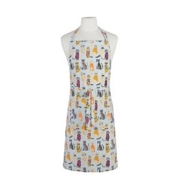 Now Designs Apron, Feline Fine Cats, pale blue