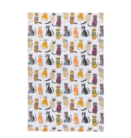 Now Designs Dish Towel, Feline Fine Cats, cats in clothes