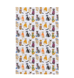 Now Designs Dish Towel, Feline Fine Cats, cats in outfits