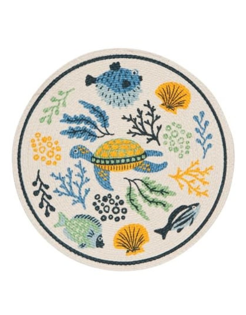 Now Designs Placemat, Under the Sea, round braided discntd