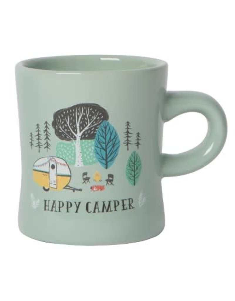 Now Designs Mug, Happy Camper, Diner Style
