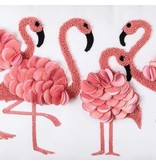 C and F Home Pillow, Flamingo Friends, 12x20