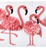 C and F Home Pillow, Flamingo Friends