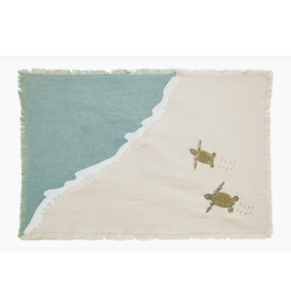 Embroidered BABY SEA TURTLE Migration Placemat