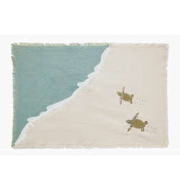 Rightside Design Embroidered BABY SEA TURTLE Migration Placemat