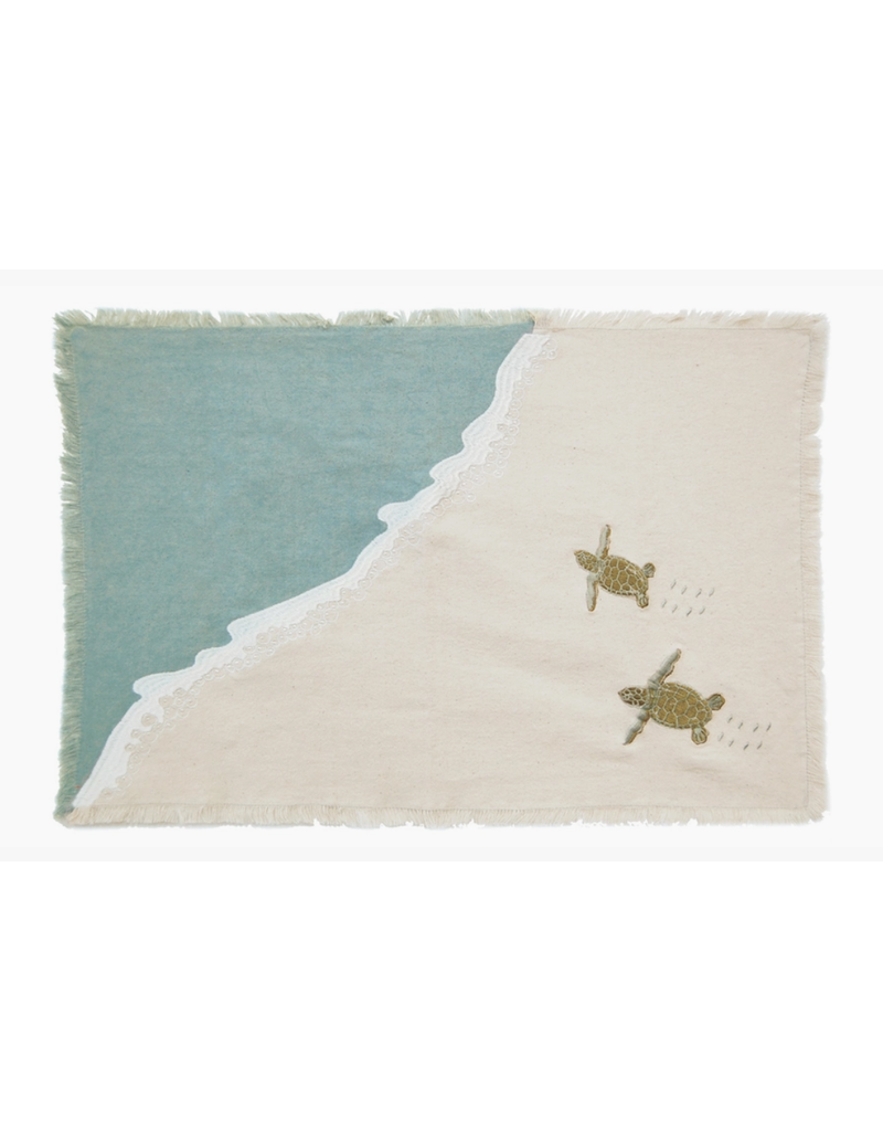 Embroidered BABY SEA TURTLE Migration Placemat