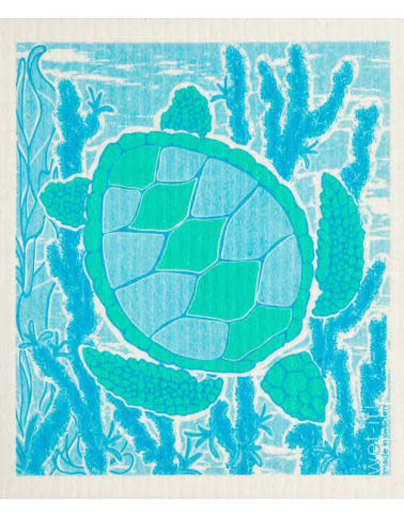 Wet-It Swedish Dish Cloth Blue Sea Turtle