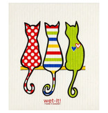 Wet-It Swedish Dish Cloth Cats Multi