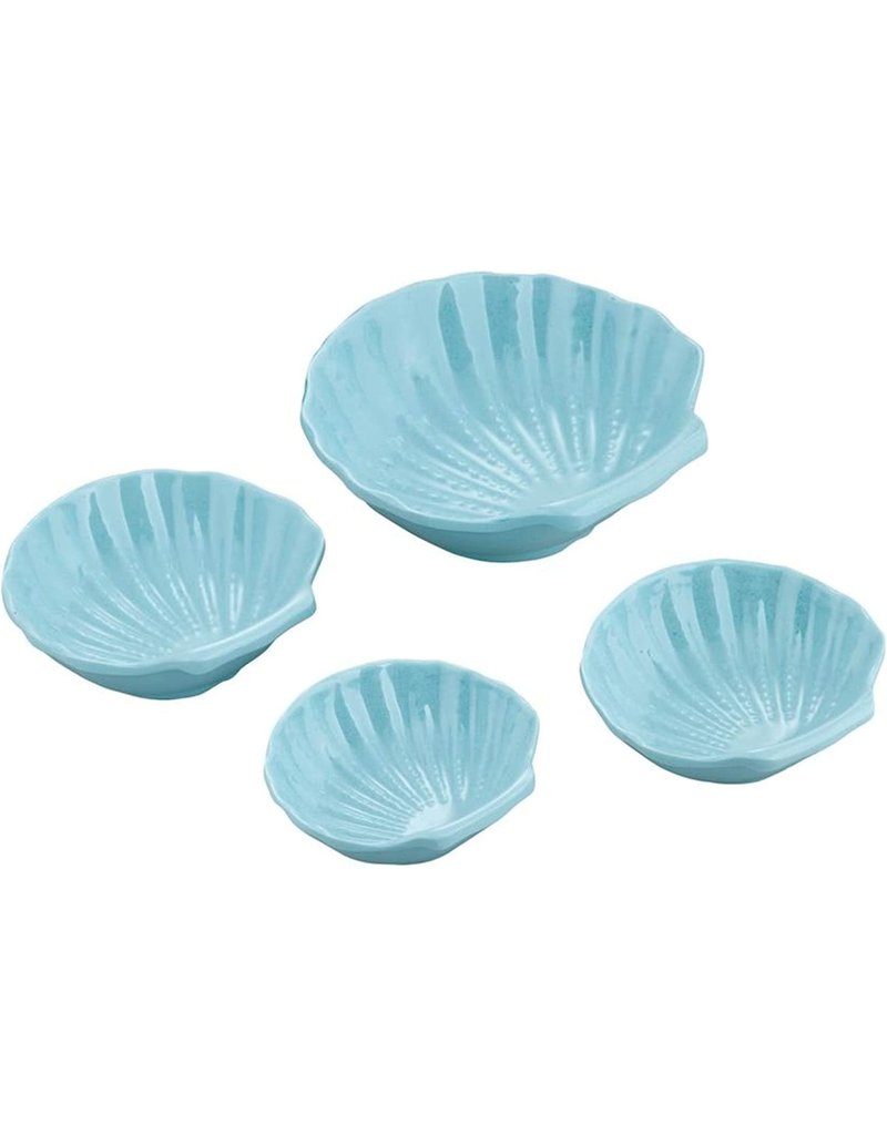 Supreme Housewares 4-Piece Melamine Measuring Cups, Blue Shells