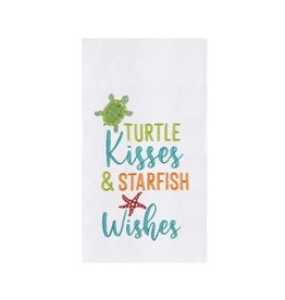 C and F Home Towel, Turtle Kisses & Starfish Kisses, floursack