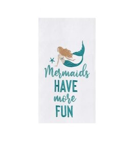 C and F Home Towel, Mermaids Have More Fun, floursack