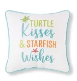 C and F Home Pillow, Turtle Kisses & Starfish Kisses