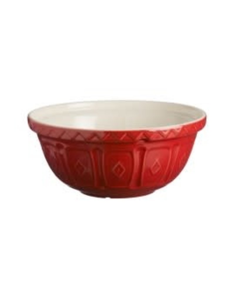 Mason Cash Ceramic S12 Mixing Bowl 11.75", RED-micr and dish safe disc