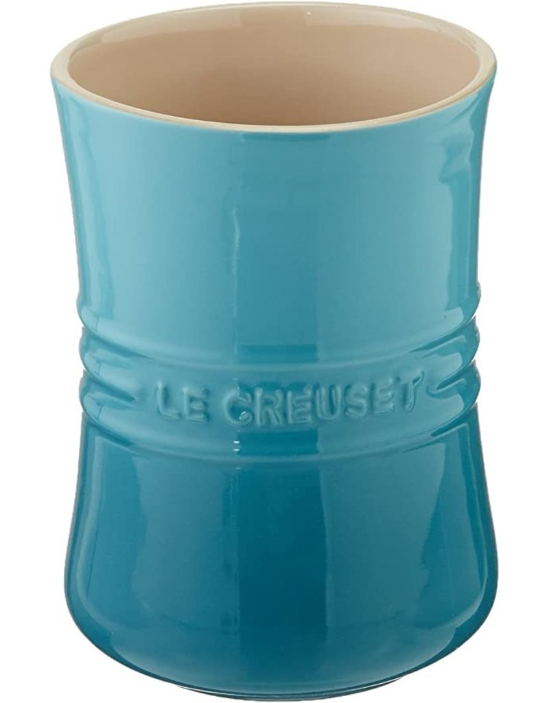 Le Creuset Stoneware Small Utensil Crock Caribbean Blue, 1qt cir