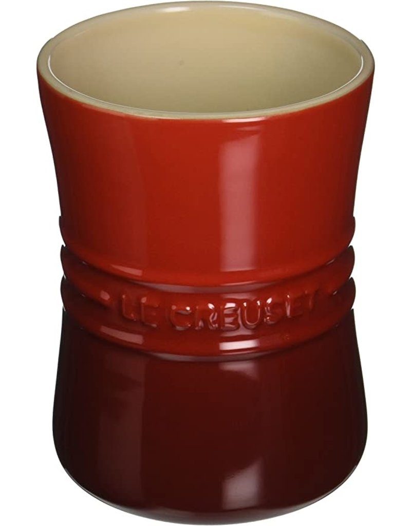 Le Creuset Stoneware Small Utensil Crock Cerise Red, 1qt cir