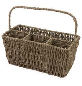Boston International Seagrass Flatware Basket