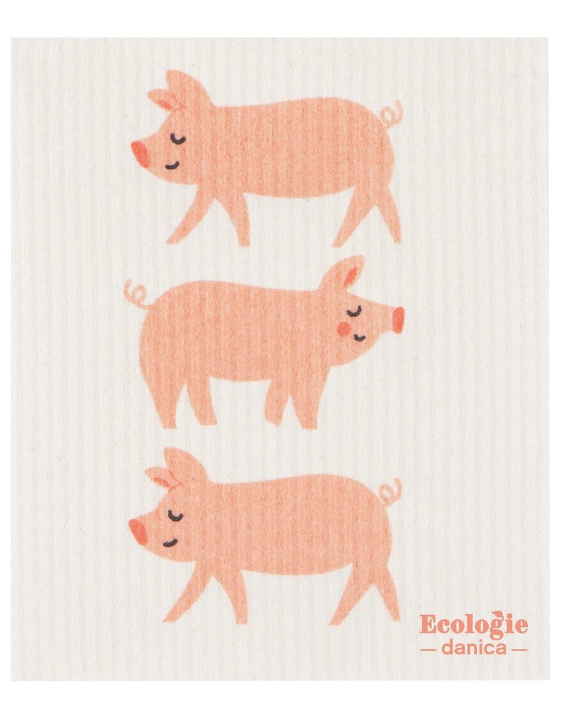 Now Designs Swedish Dish Cloth Piggy now DISC