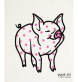 Wet-It Swedish Dish Cloth Polka Dot Pig