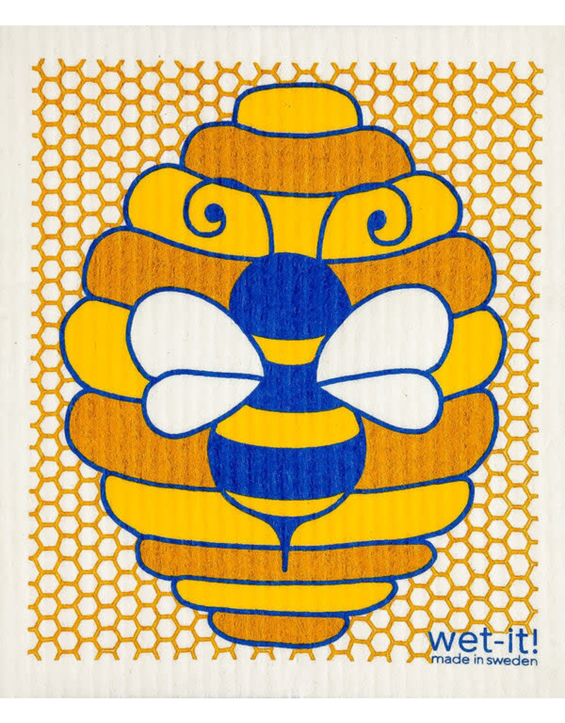 Wet-It Swedish Dish Cloth Honey Bee disc