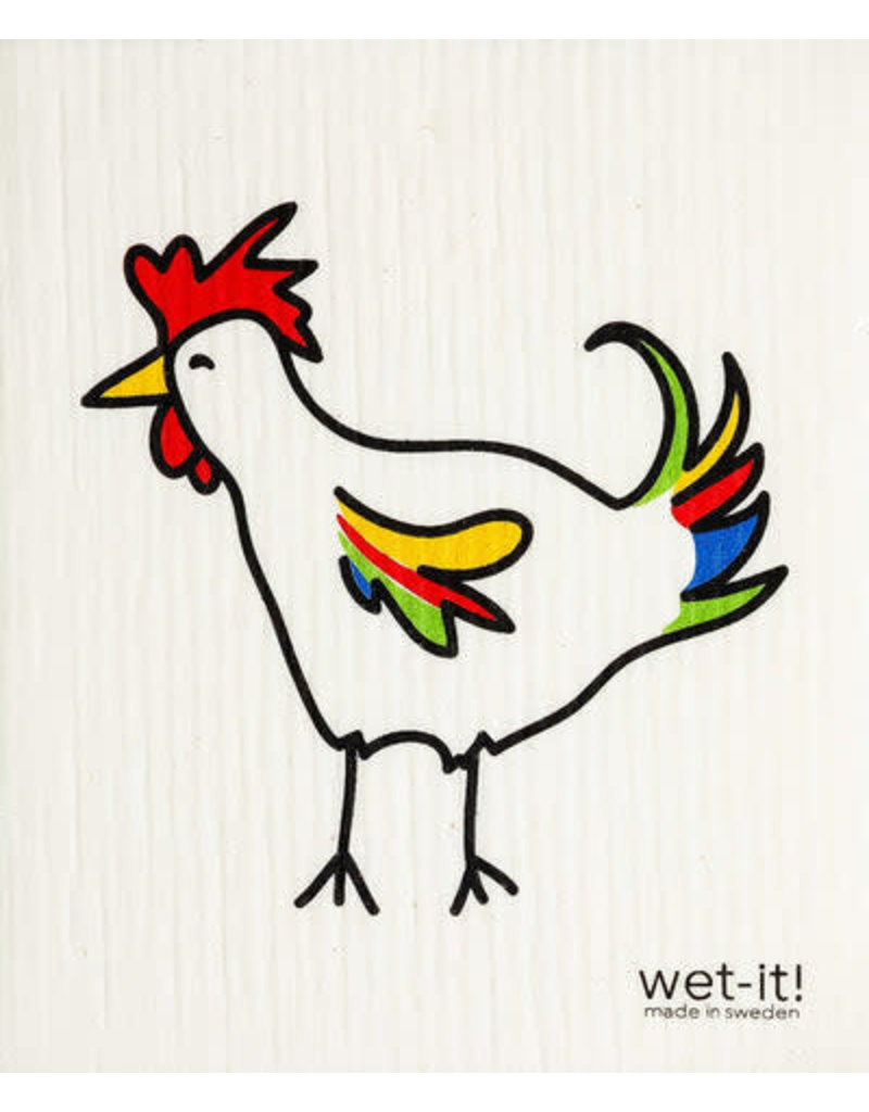 Wet-It Swedish Dish Cloth Rooster