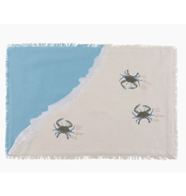 Embroidered CRAB on Beach Placemat
