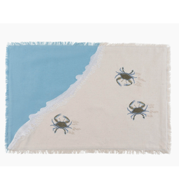 Rightside Design Embroidered CRAB on Beach Placemat