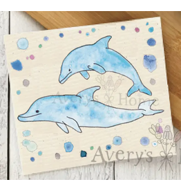 Swedish Dish Cloth, Blue Dolphins Ocean