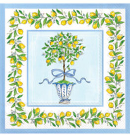 Boston International Cocktail Napkins, Lemon Topiary 20x