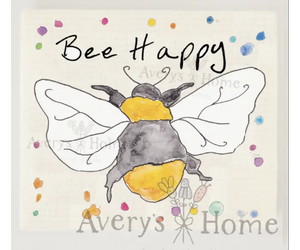 Bee Happy Botanical Bee Dish Towel