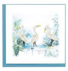 Greeting Card, Quill - Everyday, 3 Herons, 6x6