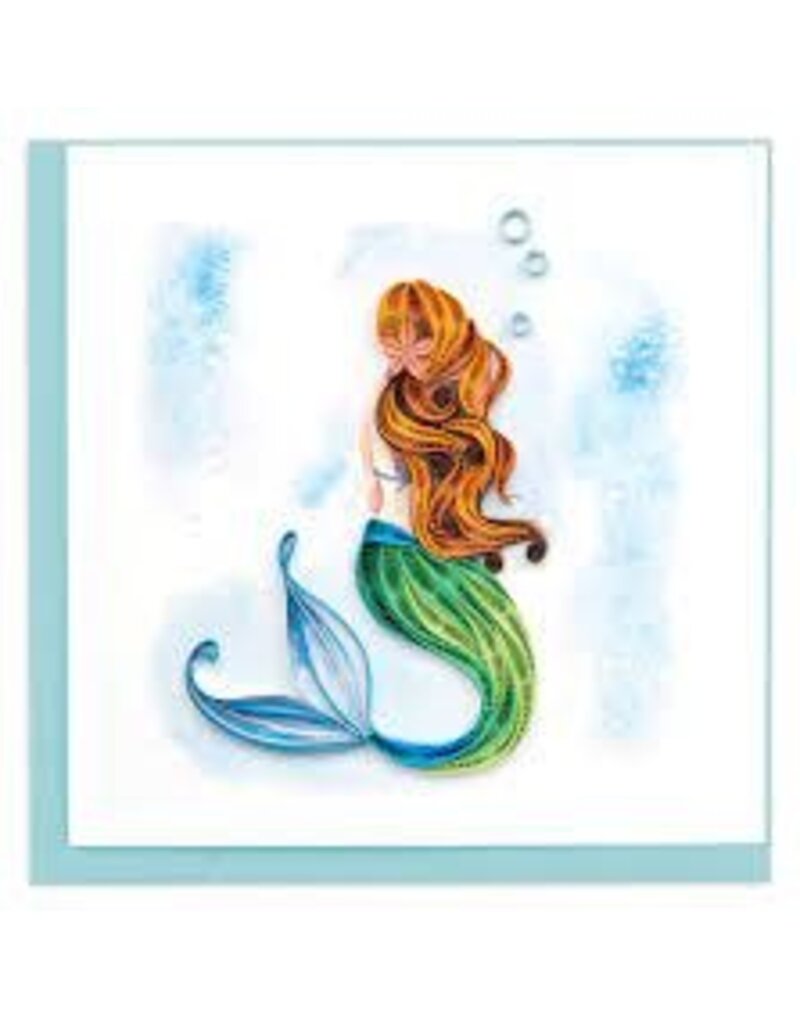 Greeting Card, Quill - Everyday, Mermaid with Shell in Hair, 6x6